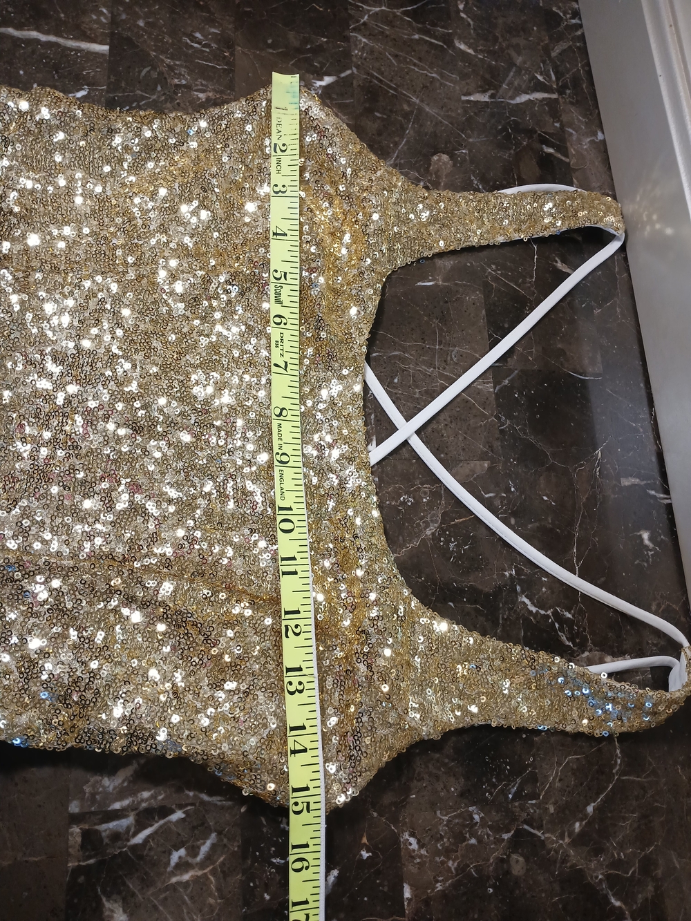B Darlin Gold Sequin Fit-and-Flare Mini Dress - Picture 13 of 13